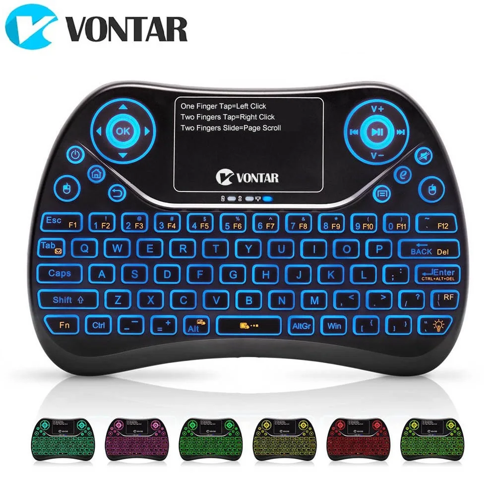 

Беспроводная клавиатура VONTAR TX2 Plus, Air Fly Mouse, с тачпадом, с английской и русской раскладкой