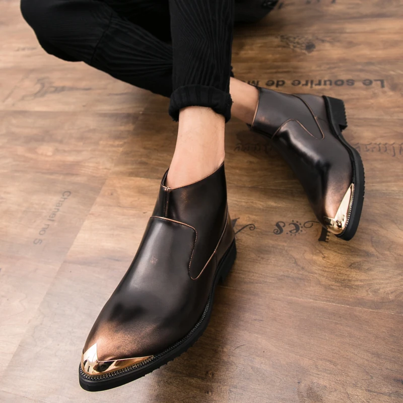 Thestron Chelsea Boots Men Leather Fashion Shoes Casual Black Zipper Dsigner Quality Male Luxury Wine Red | Обувь