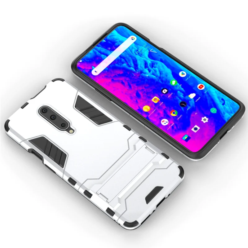 Case For Oneplus 7pro One Plus 7 Pro Back Cover Durable Silicone TPU+PC Kickstand Armor Shockproof Blue Phone Coque Shell | Мобильные