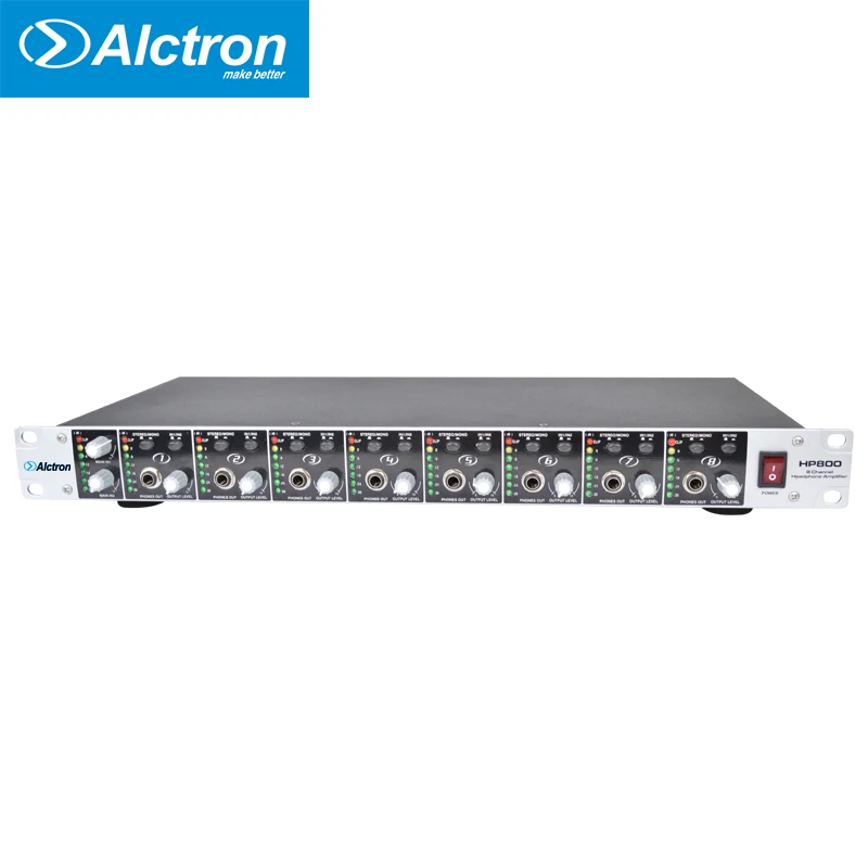 Alctron HP800 8 каналов Многофункциональный предусилитель для наушников, усилитель распределения наушников, Независимый регулятор громкости