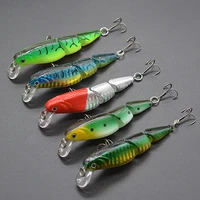 fishing lure mini joint minnow 3 segment cut hard bait 7 5cm9 2g artficial plastic lures 1 piece sale
