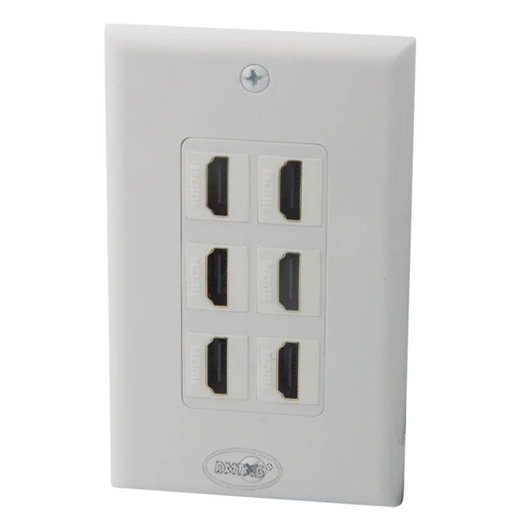

6 X HDMI wall plate with female to female connector