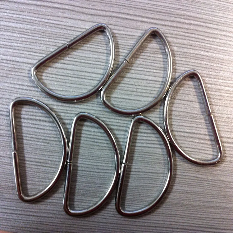 Металлические серебристые d образные кольца для кошелька 10 шт. пряжки тесьмы