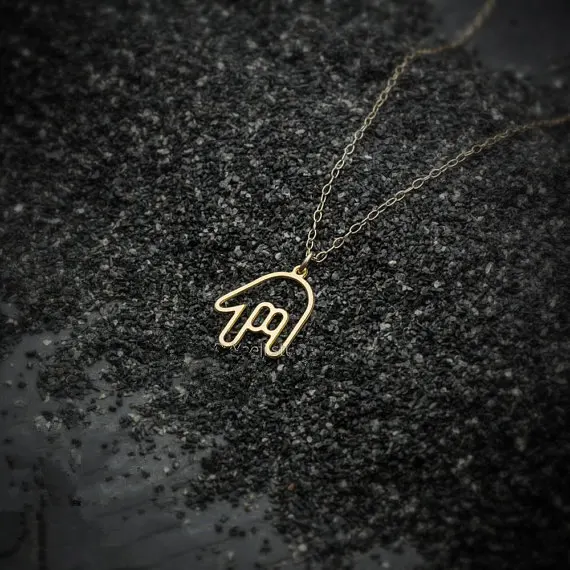 Рок ролл Музыка жесты на руку ожерелье ASL I Love You надпись языке американская Хамса
