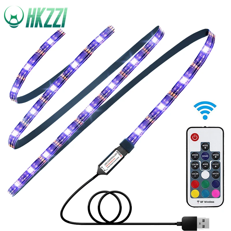 HKZZI 5 V USB Светодиодная лента 5050 RGB ТВ фоновое освещение Водонепроницаемая RF