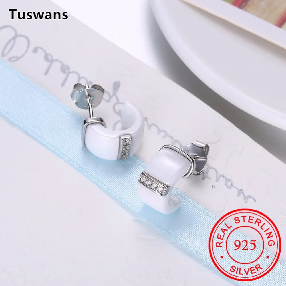 Женские серьги гвоздики из серебра 100% пробы с цирконом|silver stud earrings|sterling silver