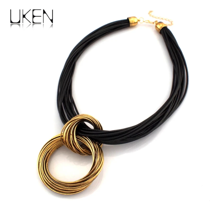 Hot Women Bijouterie Black Chains Cross Vintage Cluster Metal Circles Choker Necklaces Fashion Accessories N1432|accessories fashion|fashion