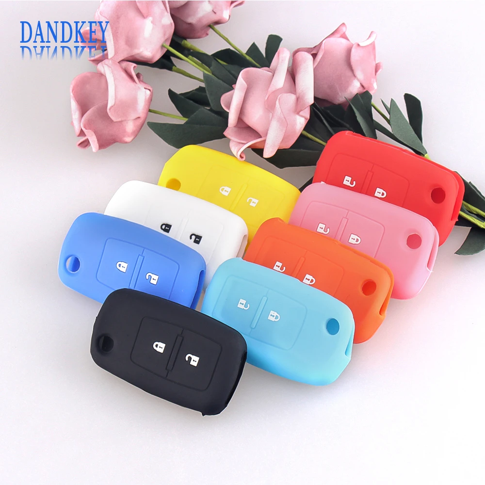 Dandkey силиконовый чехол с 2 кнопками для Vw Volkswagen Golf Bora сиденье Jetta Altea Alhambra Ibiza Polo T5
