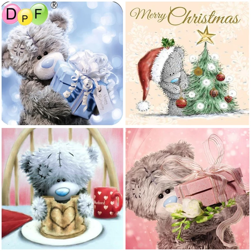 

DPF «сделай сам» 5D круглая алмазная живопись волшебный куб Вышивка крестиком Мишка Тедди отправка подарка Алмазная вышивка мозаика домашний...