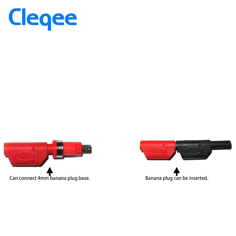 Cleqee P1050 1 м 4 мм вилка банан Банан мягкий доводчик тестового кабеля для мультиметра