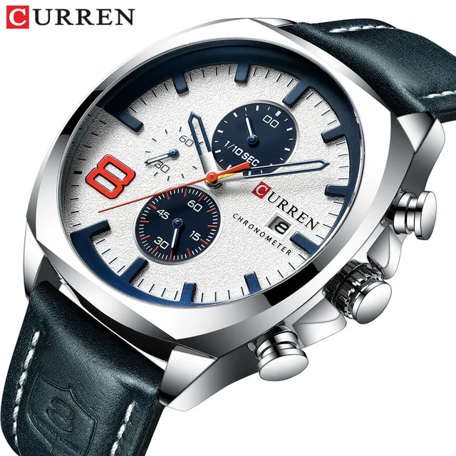 2019 Men Watches Top Brand Luxury CURREN Military Analog Quartz Watch Men's Sport Wristwatch Relogio Masculino Waterproof Saat | Наручные