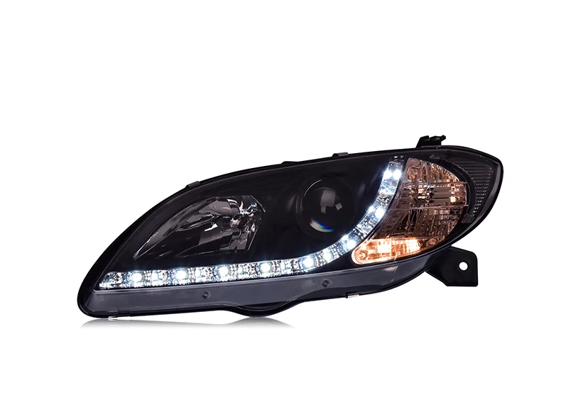Авто Clud автомобильный Стайлинг для Mazda 3 фары 2006-2012 для Mazda 3 головная лампа led DRL Передняя Биксеноновая линза двойной луч HID комплект