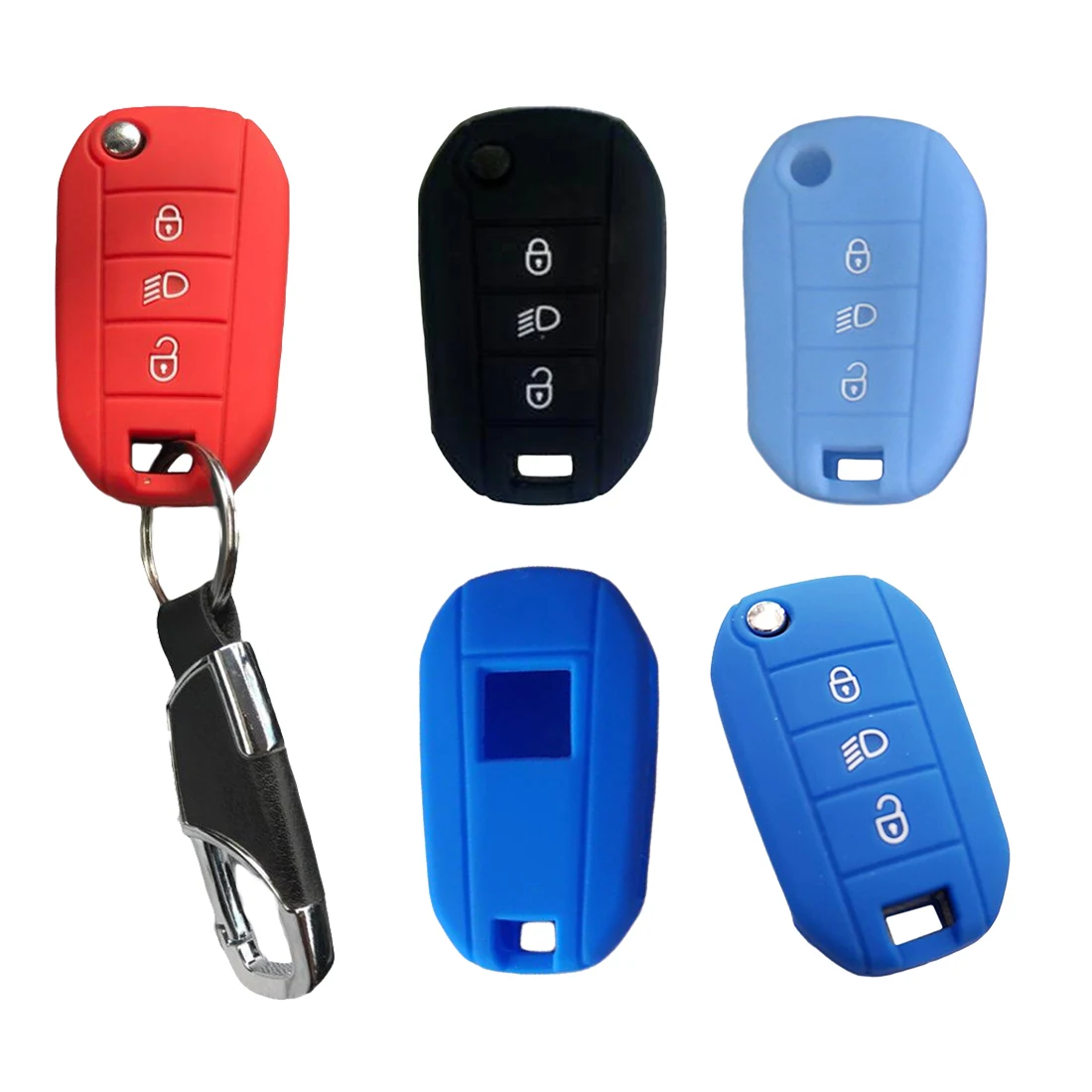 Силиконовый чехол для автомобильного ключа Dewtreetali Peugeot 3008 208 308 RCZ 508 408 2008|silicone key fob