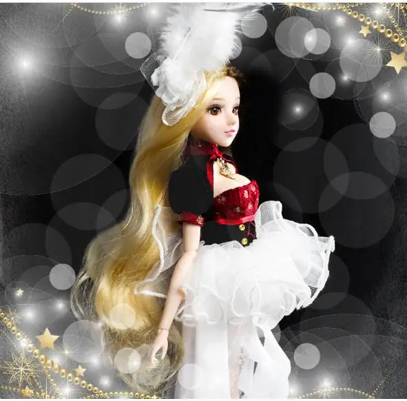 

1/6 30CM BJD Dolls New Arrival SD Dolls With Dress Wigs Shoes make up Beautiful Dream Girls Toys fashion doll