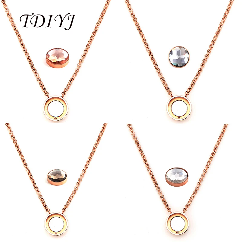 Новейшие tdiyj Делюкс розовое золото мое ожерелье в форме монеты с магнитной