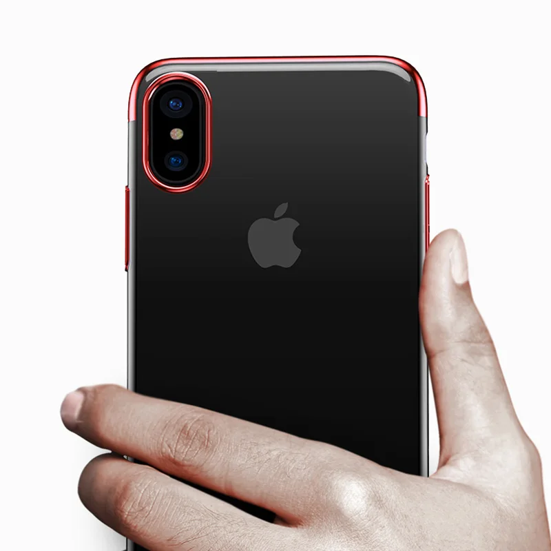 Мягкий чехол из ТПУ для Iphone X чехлы с силиконовым покрытием блестящий 6 7 8 6s Plus 5 SE 5s