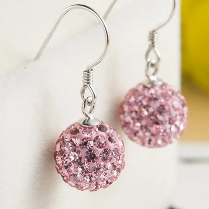 Модные 10 мм белые фиолетовые зеленые синие красные розовые цвета шампанского S925