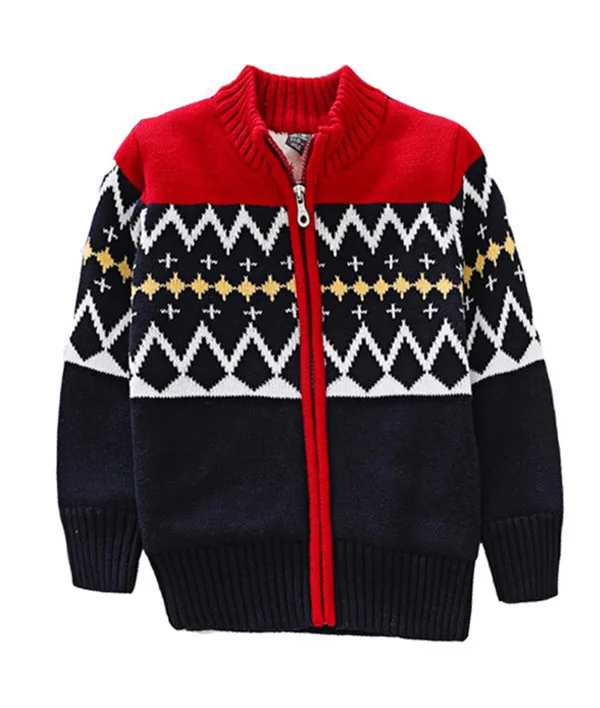 

Children's cotton wool clothes boy's cardigan heavy sweater coat