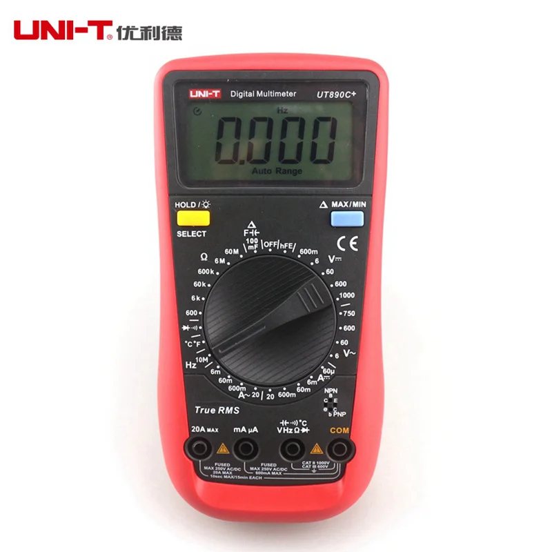Цифровой профессиональный мультиметр UNI-T UT890C + тестер напряжения тока C/F