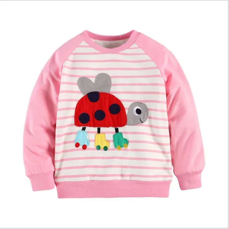 Розовый Little maven/Новинка г.; зимняя одежда для маленьких девочек; теплая хлопковая верхняя одежда с круглым вырезом и мягким ворсом в полоску с принтом черепахи - Цвет: Розовый