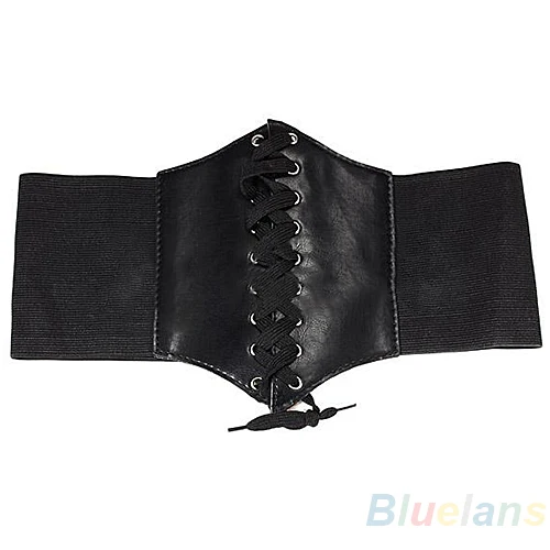Модный женский эластичный пояс из искусственной кожи с широкой талией|corset waist