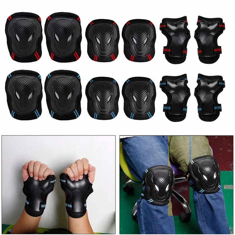 

6pcs Skating Protective Gear Sets Elbow Knee Pads Bike Skateboard For Adult Kid