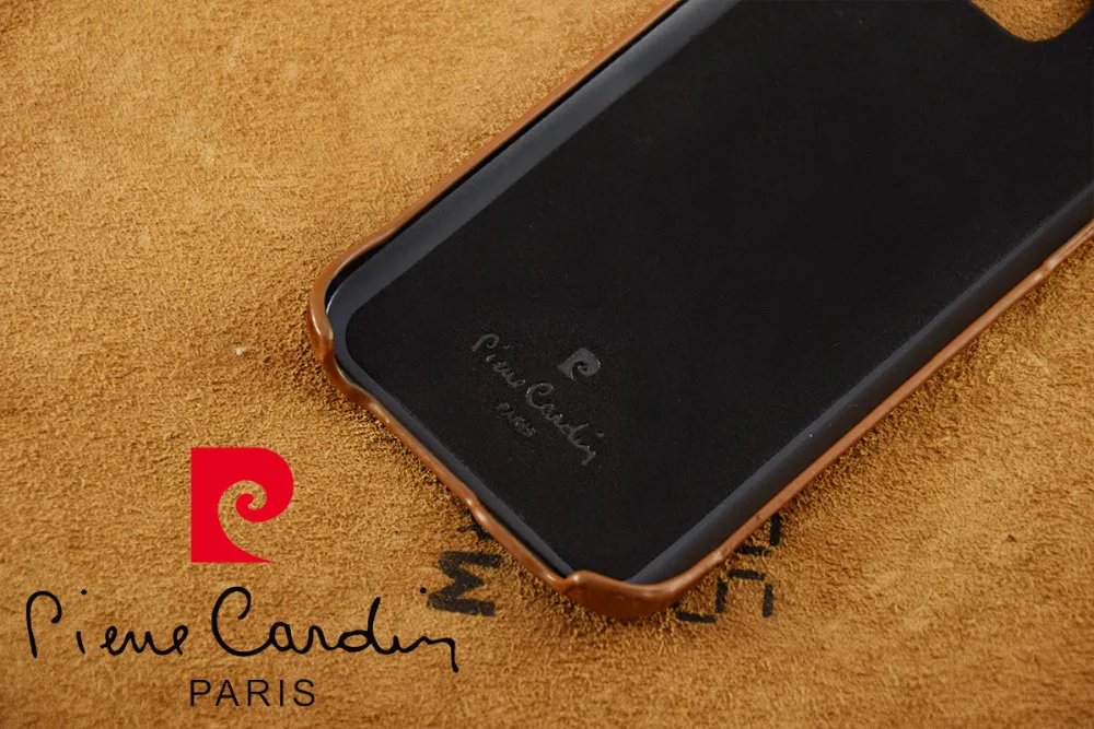 For Samsung Galaxy S7/S7 Edge Pierre Cardin Luxury Genuine Leather PC Back Case Cover Free Shipping |