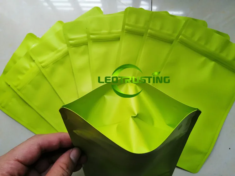 Leotrusting 50 шт./упак. стоьте вверх из матового алюминия Фольга Ziplock мешок красочные дой-Пак Кофе Чай упаковка мешок eco-friendly мешок подарка
