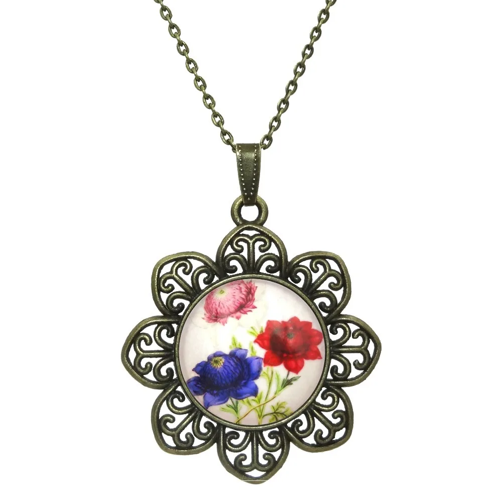 Женское винтажное ожерелье с подвеской в виде цветка розы|chain necklace|necklace womenvintage