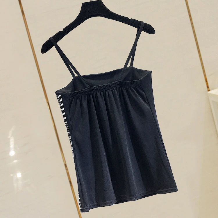 2019 Summer Women's New Heavy Hot Drill Sexy Sling Tops Camisole Tants Girls Night Club Slim Crop Top | Женская одежда