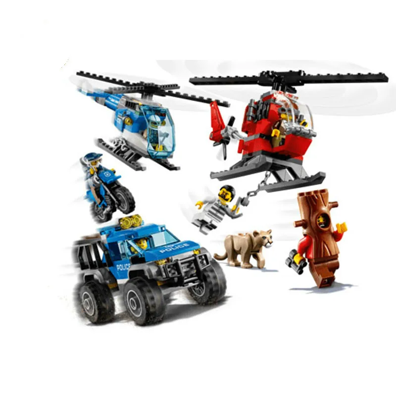 Новый Legoing 60174 705 шт. город серии Mountain полиции штаб Building Block образовательные