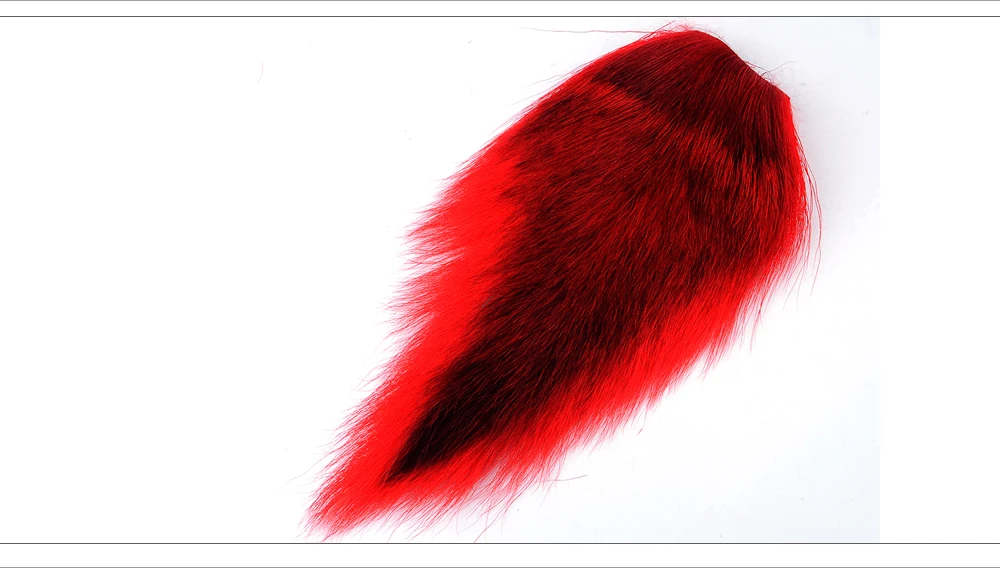 FISH KING 1 шт. окрашенные оленьи хвосты волосы мех Bucktail Buck завязывание мух соленая вода мухи сухие для ловли нахлыстом материал 6 цветов