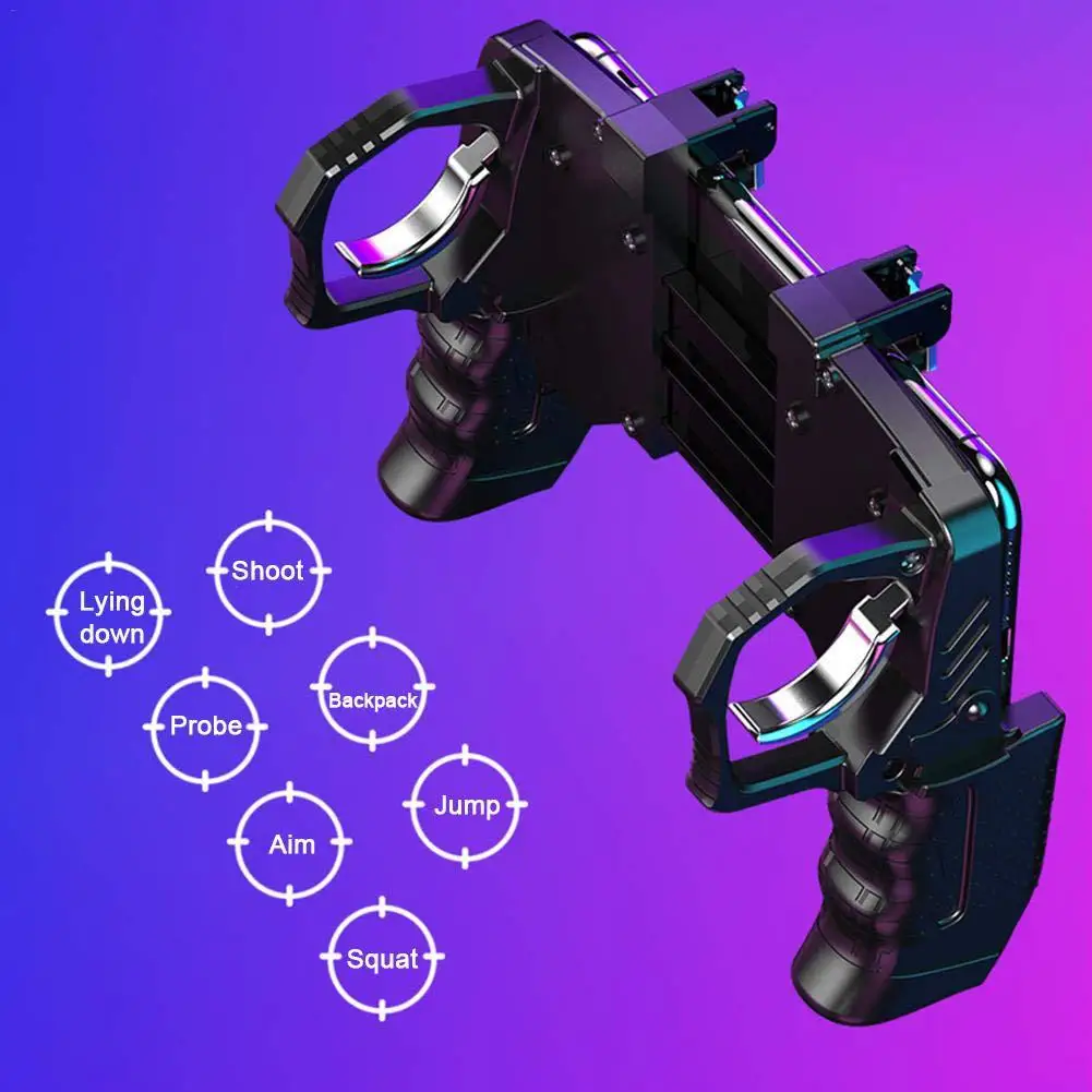 Helper 4 Finger Linkage Game Handle Peace Elite Fast Shooting Button Controller for PUBG Rules of Survival Trigger | Электроника