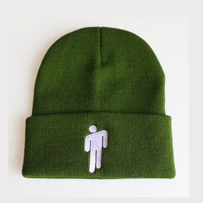 C12 Billie Eilish Skullies Beanie 17 цветов вязаная зимняя шапка однотонный хип-хоп трикотажный свитер шляпа костюм капитана подарки, Прямая поставка - Цвет: C12