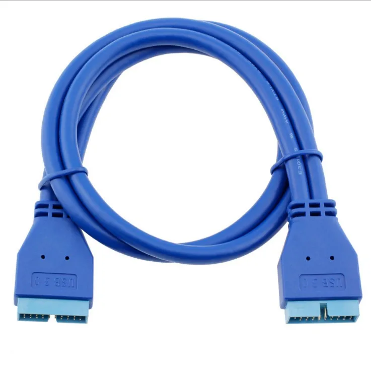 

USB 3.0 Motherboard 20pin male header connector to 20p male extension cable 0.5m