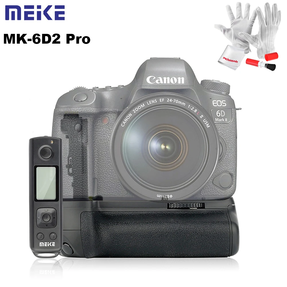 Meike MK 6D2 Pro Батарейная рукоятка для Canon 6D Mark II вертикального держателя с 2 4G