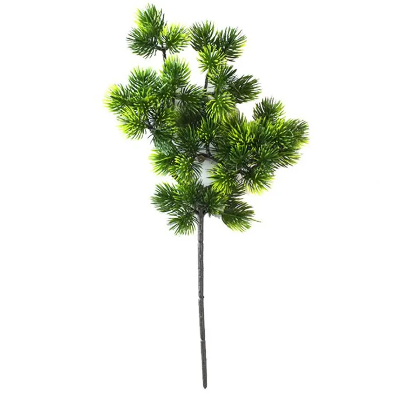 10 шт. искусственная сосна ветка имитация зеленого растения зелени украшение для