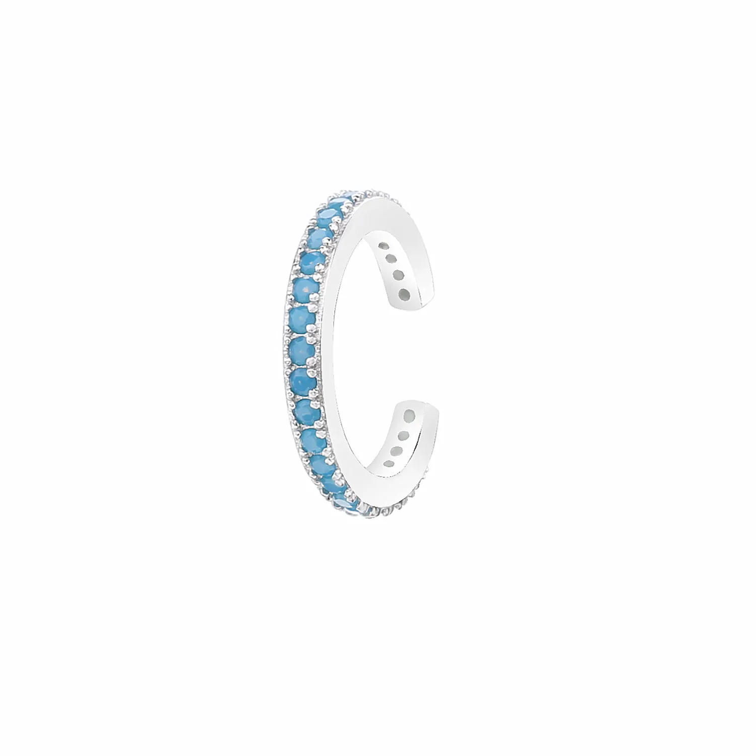 Silver Ear Cuff Moonnory 925 стерлингового серебра без пирсинга клипсы ушные манжеты женские красочные серьга в виде клипсы непроколотое ухо клипсы модные - Окраска металла: Silver Ear Cuff