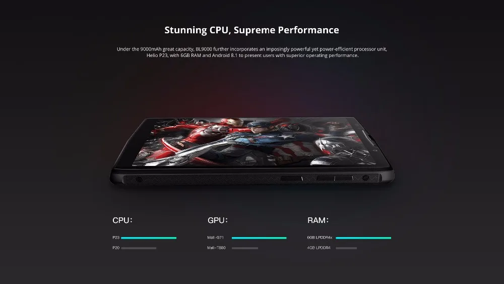 DOOGEE BL9000 смартфон 9000mAh 5,99 ''18:9 FHD+ MTK6763 Восьмиядерный 6GB 64GB Android 8,1 4G Двойная камера 12M OTG Беспроводная зарядка