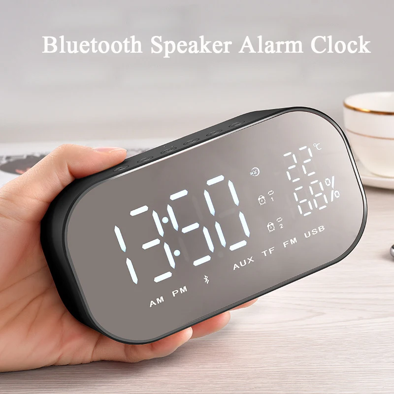Mrosaa светодиодный Будильник с FM радио беспроводной bluetooth динамик поддержка Aux TF