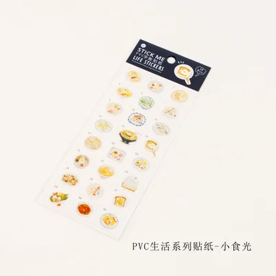xiao shi guang 1 шт. милый кот прозрачные наклейки дневник ярлык наклейка мультфильм DIY декоративные наклейки - Цвет: xiao shi guang