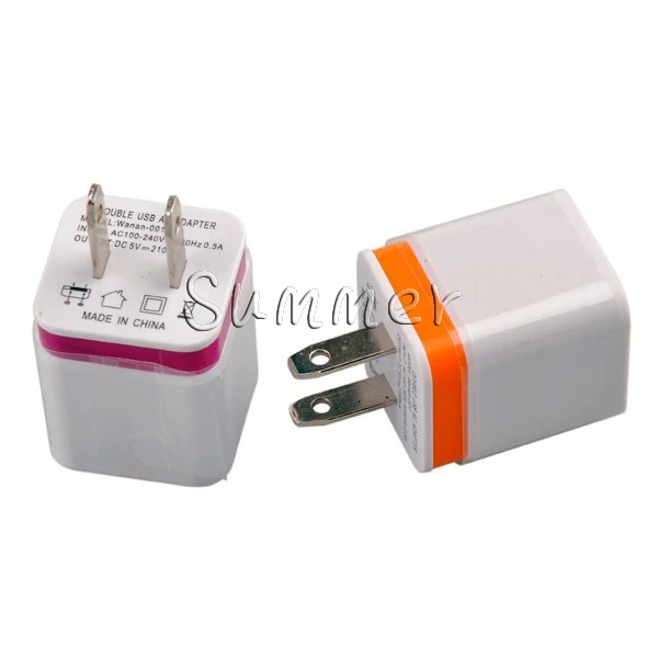 200 шт./лот стены Зарядное устройство Travel Adapter для iPhone 5 В/1A красочные дома