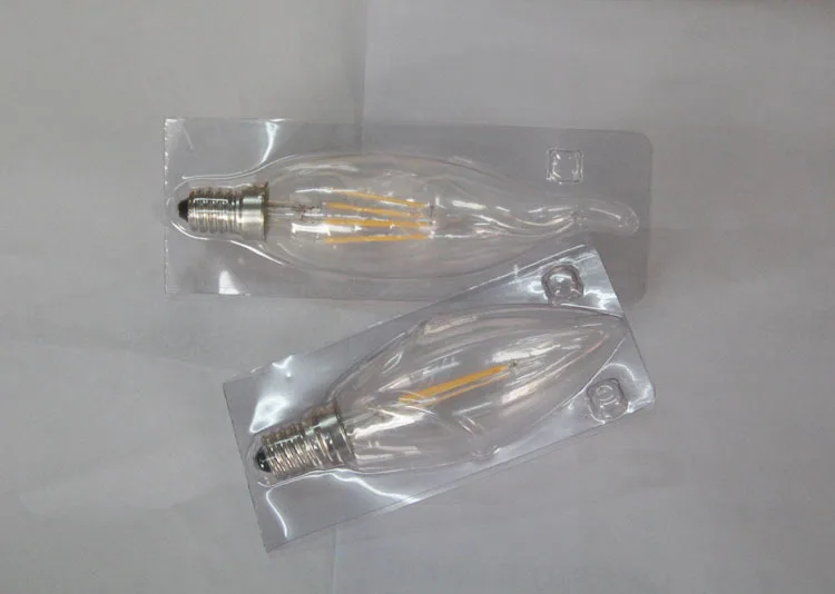 50 шт./лот E14 COB LED накаливания Эдисона лампы в форме свечи света типа Свеча) 2 Вт 4 6