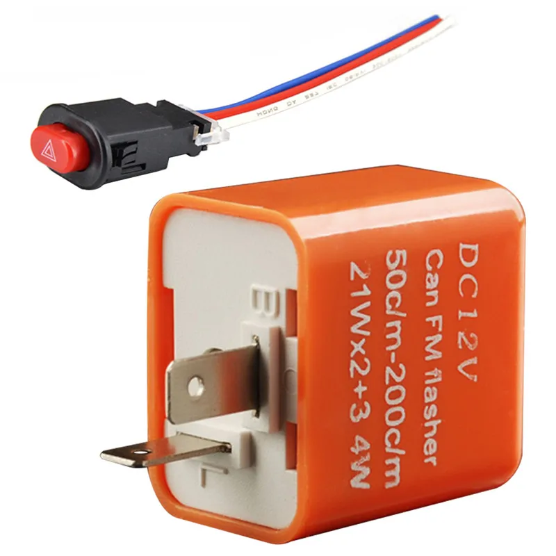 12V 2 контактный Регулируемая частота Светодиодный проблесковый маячок реле