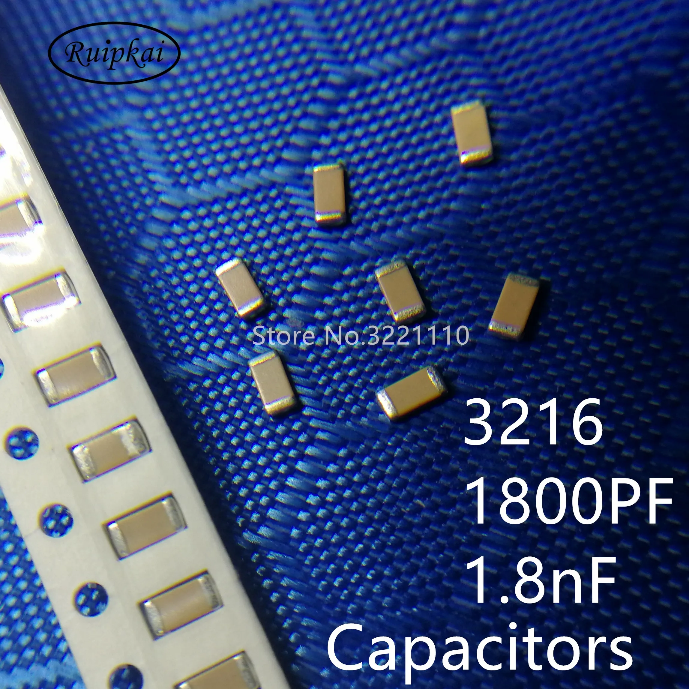 100 шт. 50 В 1800pf 182 К 1.8nf 3216 3.2x1.6 мм допуск 10% SMD толщиной Плёнки Многослойные Керамика