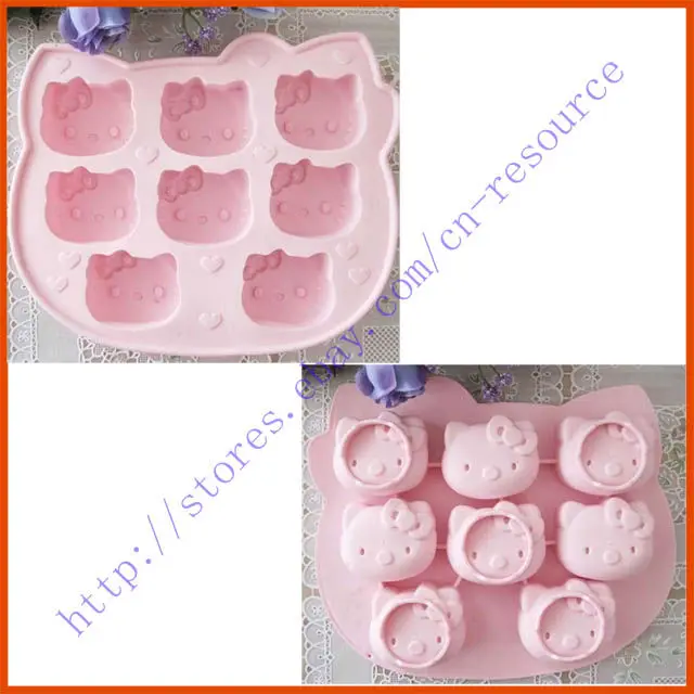 Новый DIY 8 лоток Hello Kitty ледяные желейные кубические подносы формы из силикона|silicon