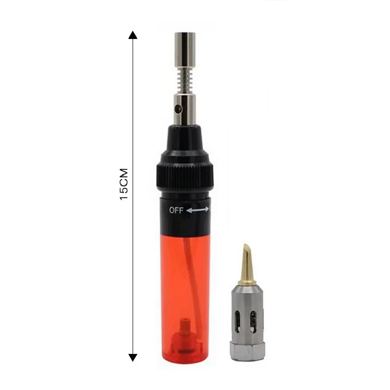 red 1300 Celsius Butane Gas Iron Cordless Butane Tip Tool Welding Pen Burner Blow Torch Gas Soldering Welding Soldering Irons - Цвет: red