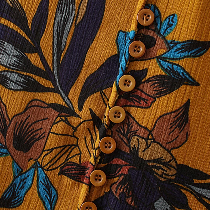 Женская длинная юбка с принтом Boho летняя винтажная пляжная высокой талией и