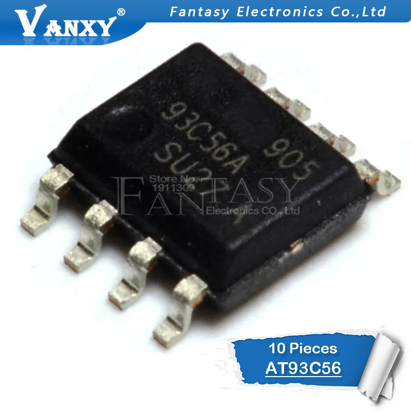 10 шт. AT93C56 93C56 SOP8 AT93C56A SOP-8 EEPROM (256x8)/(128x16) 2K новый оригинальный | Электронные