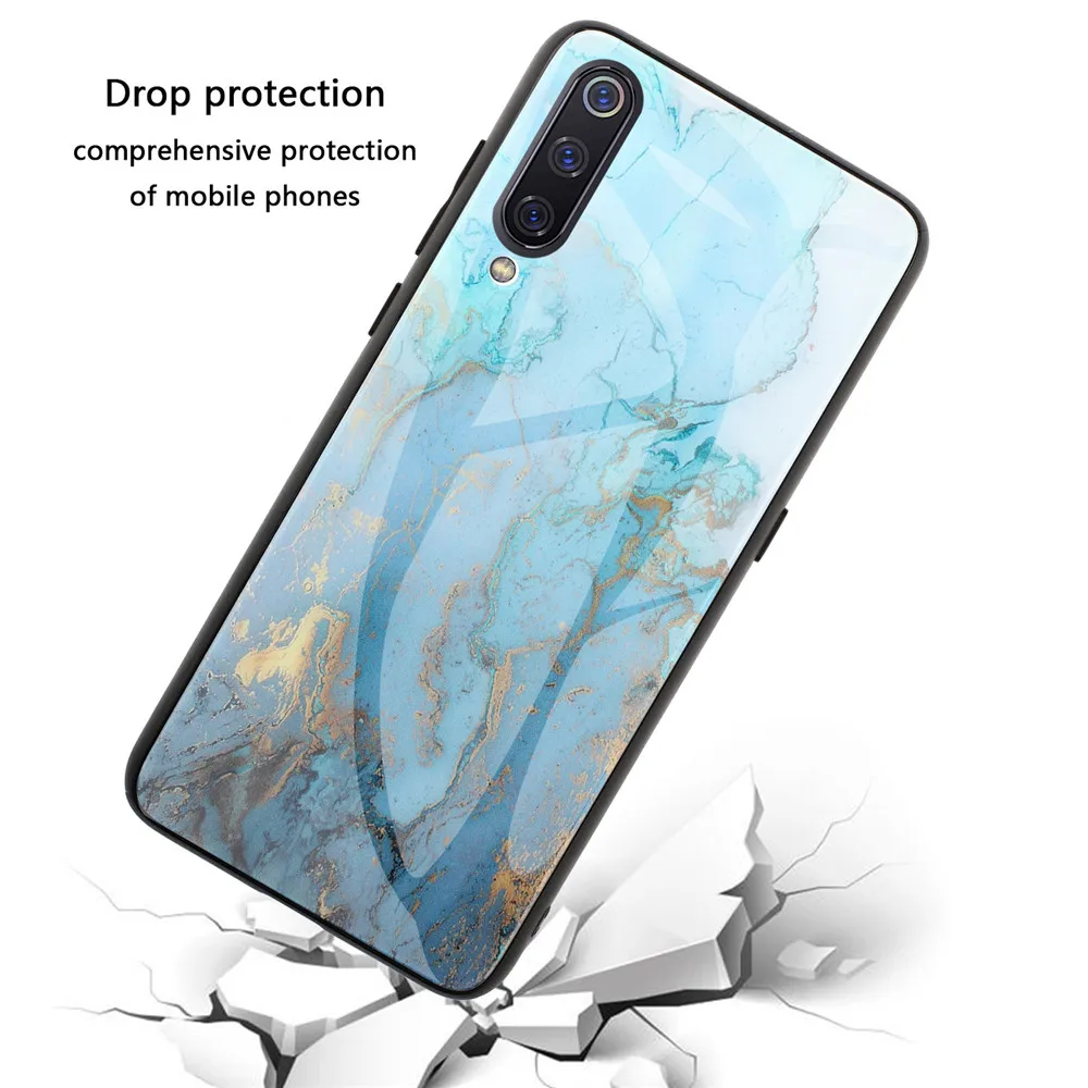 KISSCASE роскошный стеклянный мраморный чехол для Xiaomi Mi A1 винтажный градиентный Capinhas